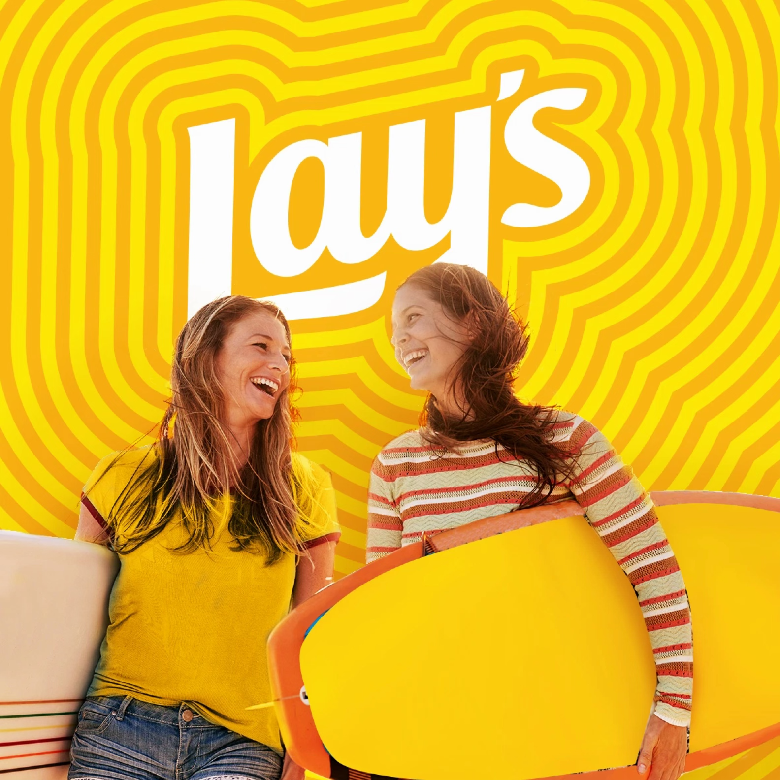 Lay's EER campaign visual with a beach chair