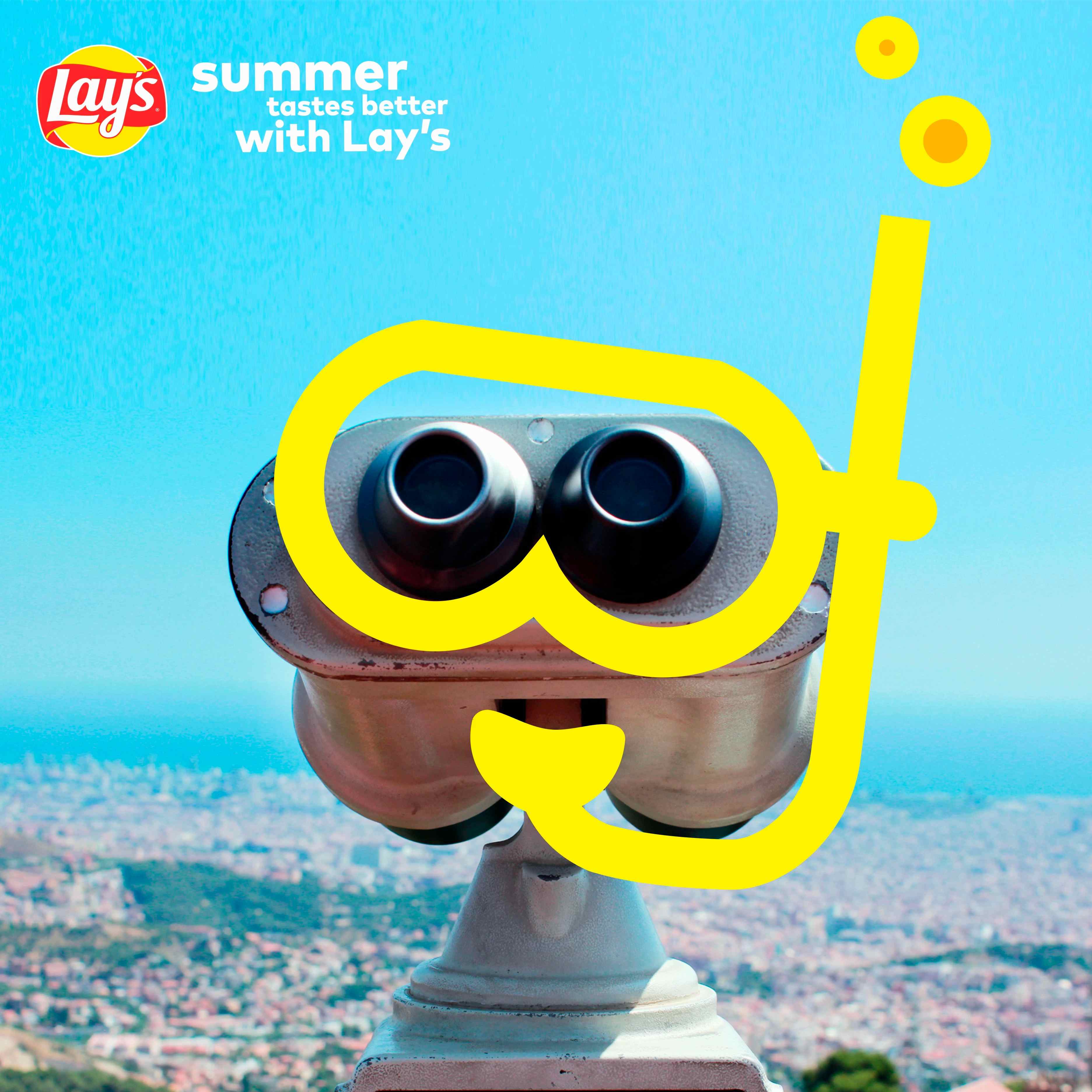 Lay's EER summer campaign visual with snorkelers underwater